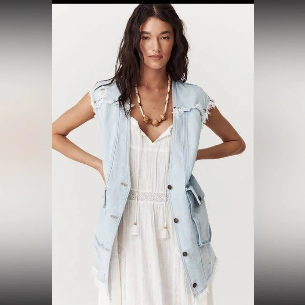 Spell Daydreamer Denim Vest NWT